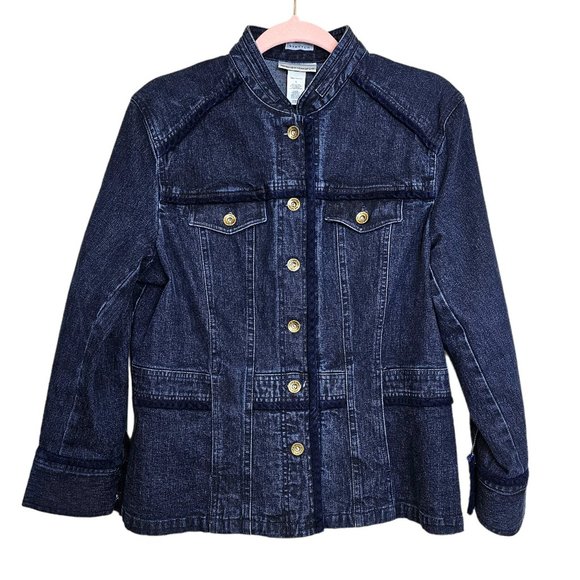 Jones New York Jackets & Coats Jones New York Dark Blue Denim